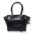 Sac à Main en Cuir Verni Noir Souple | Mona Moyen