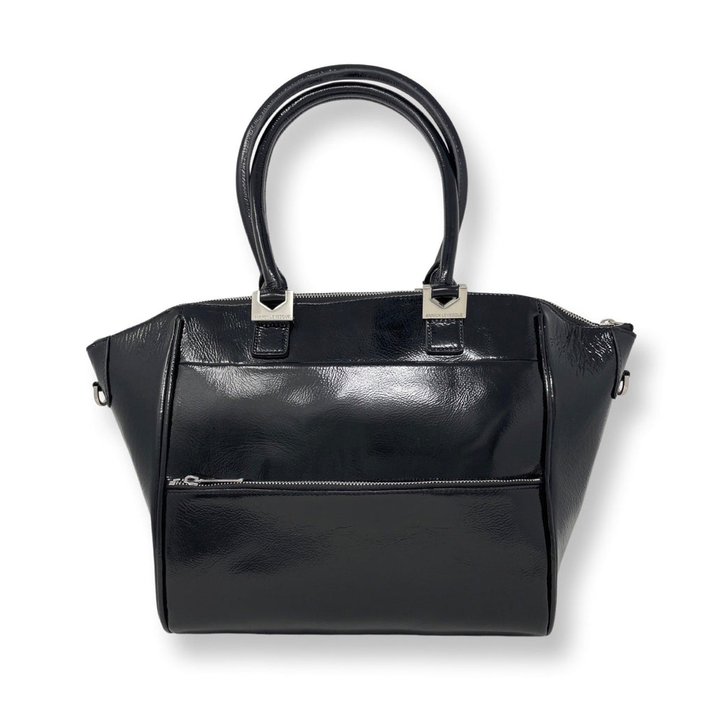 Sac à Main en Cuir Verni Noir Souple | Mona Moyen
