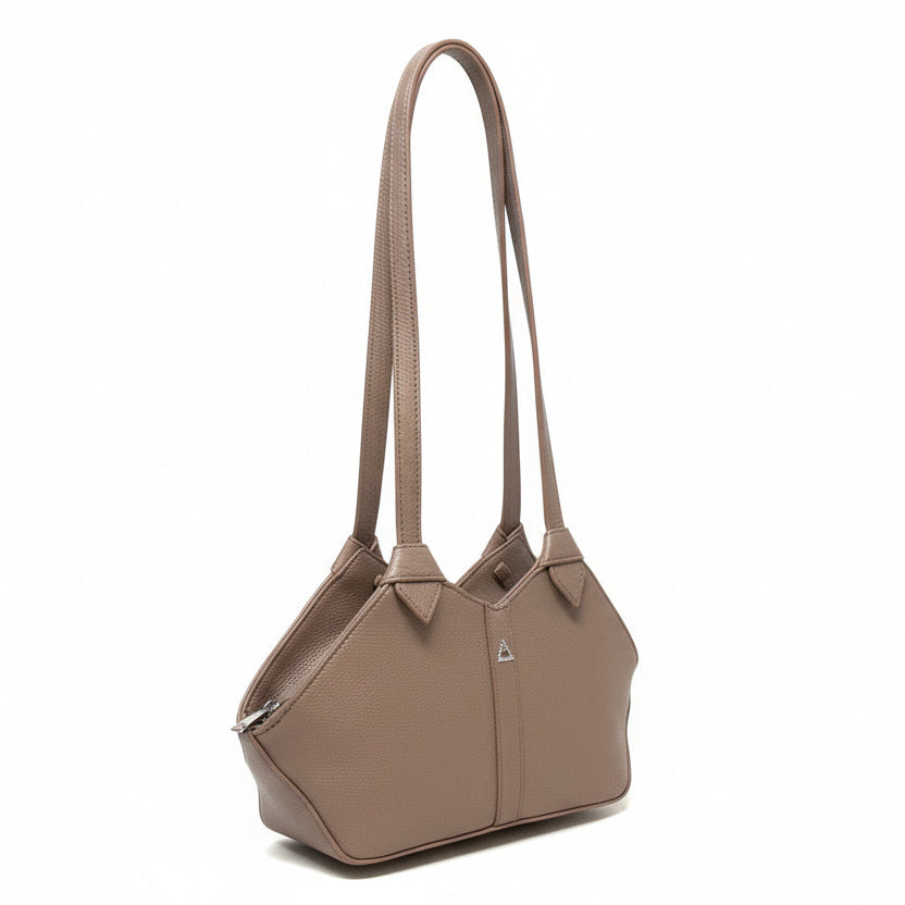 Sac à main en cuir rose platine | Claudia