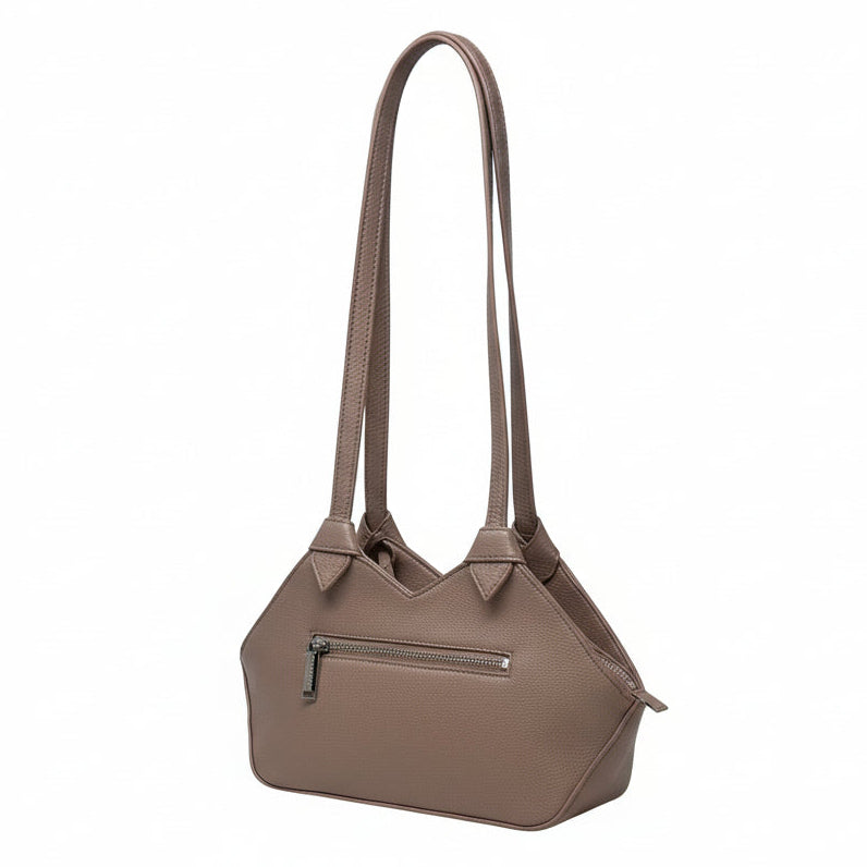 Sac à main en cuir rose platine | Claudia