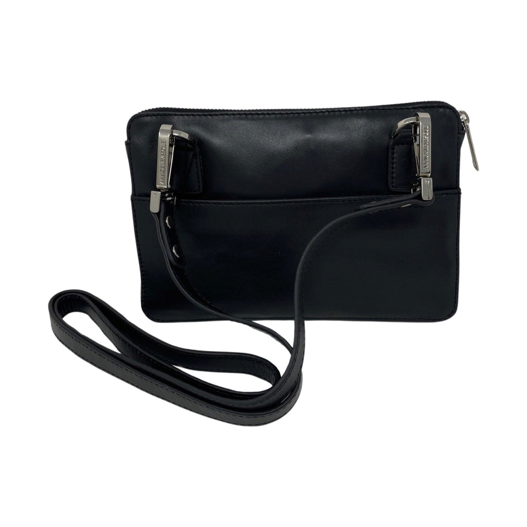 Petit sac à Bandoulière Portefeuille en Cuir Véritable noir, Carmen - PRÉCOMMANDE