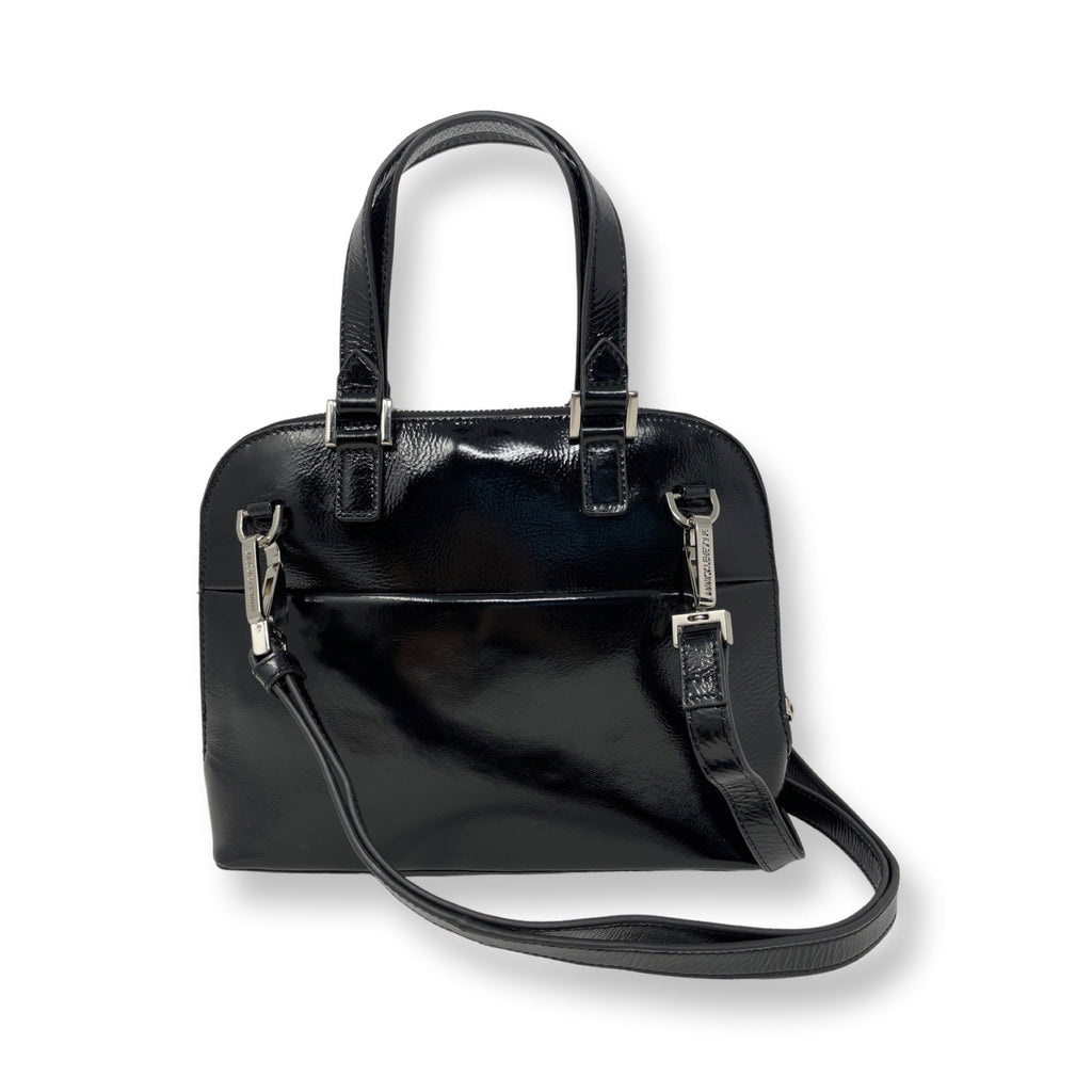 Sac à Main en Cuir Vernis Noir | Justine