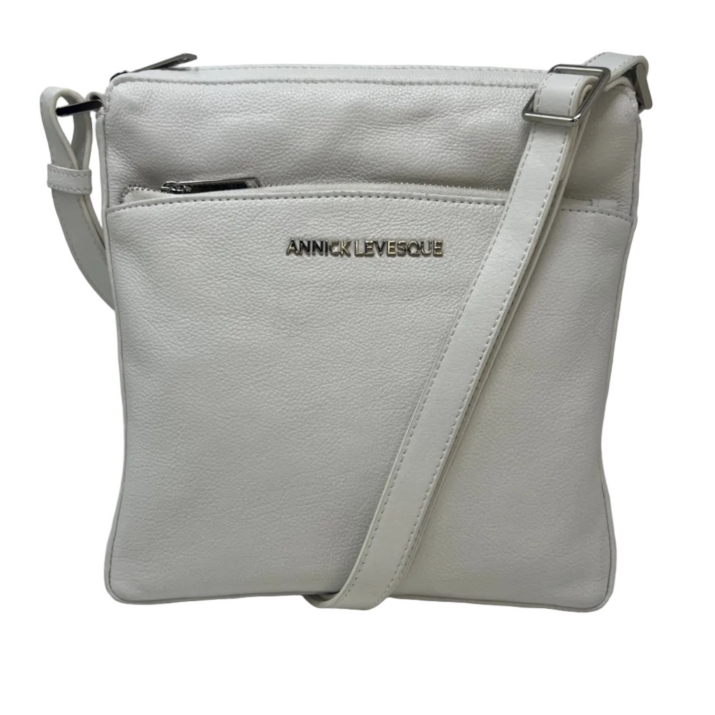 Sac à bandoulière en cuir blanc | Gisèle