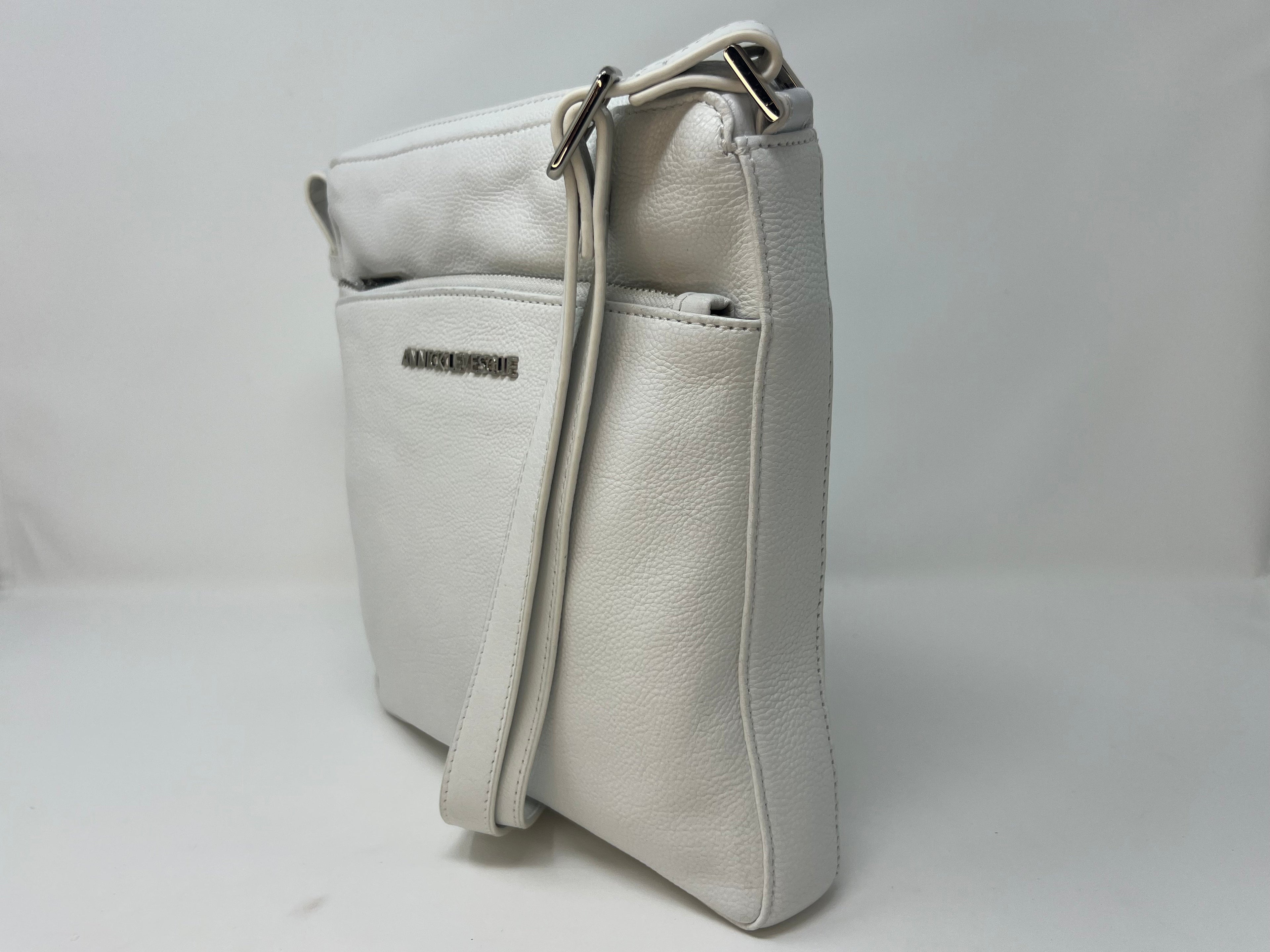 Sac à bandoulière en cuir blanc | Gisèle
