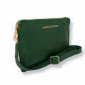 Petit Sac bandoulière en Cuir Véritable Vert - Anita