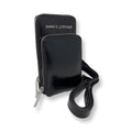 Petit sac à bandoulière en cuir vernis noir vernis - Marie-Josée