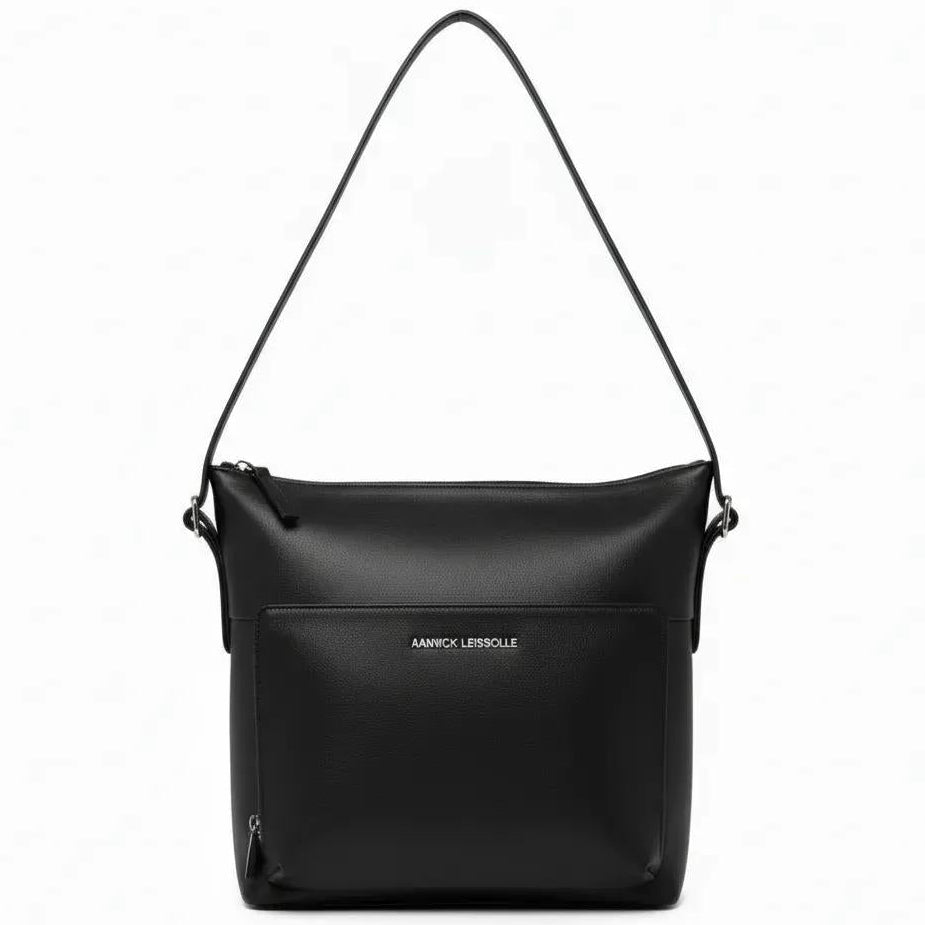 Sac à main en Cuir véritable Transformable Noir - Alexandra