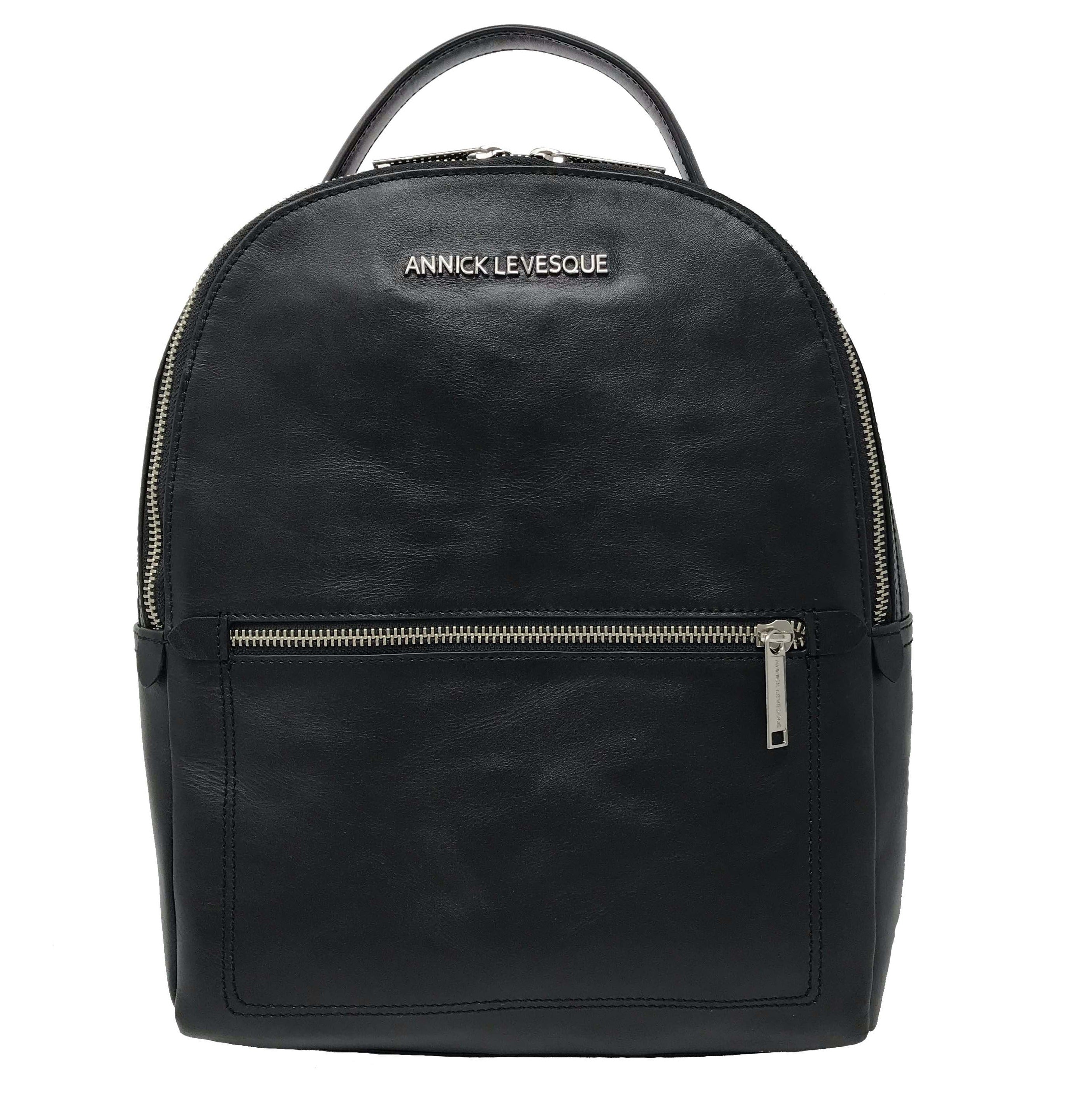 Sac à dos en Cuir véritable Noir, Eve PRÉCOMMANDE_PREORDER