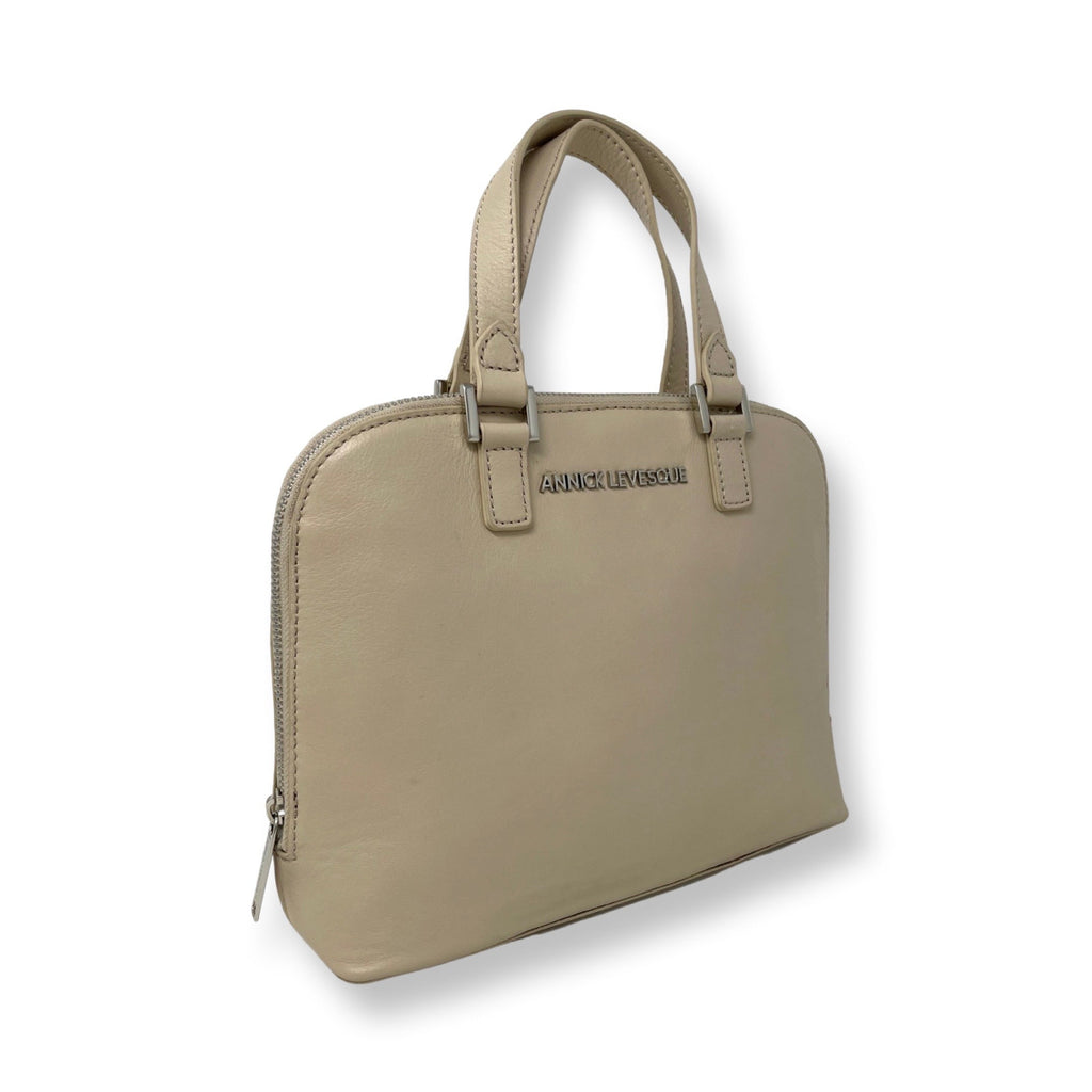 Sac à main en cuir Justine, Beige