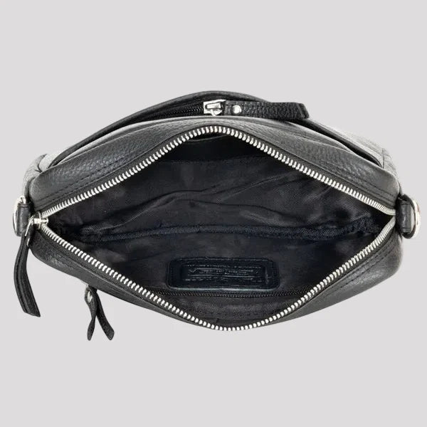 Greenwood Leather Mini Crossbody Bag. Premium Full-Grain Pebbled Leather Handbag