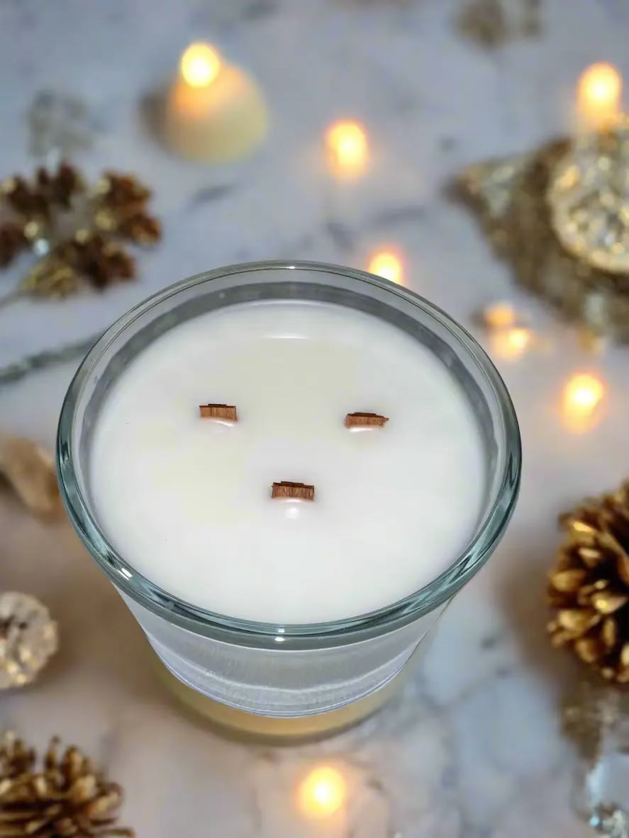SACRED HEARTH | Warm spiced Christmas luxury coconut apricot wax candle